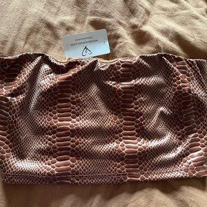Windsor Store Snakeskin Tube Top Size Small *NEVER WORN*
